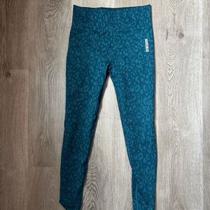 Gymshark Teal Patterned Kids Leggings
